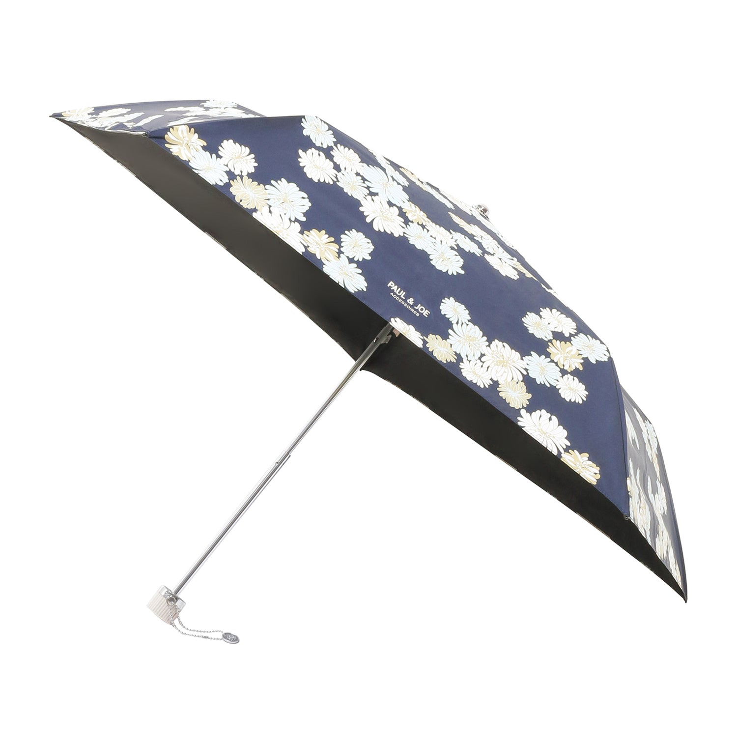 日傘（晴雨兼用）　折りたたみ傘　クリザンテーム　ネイビーブルー