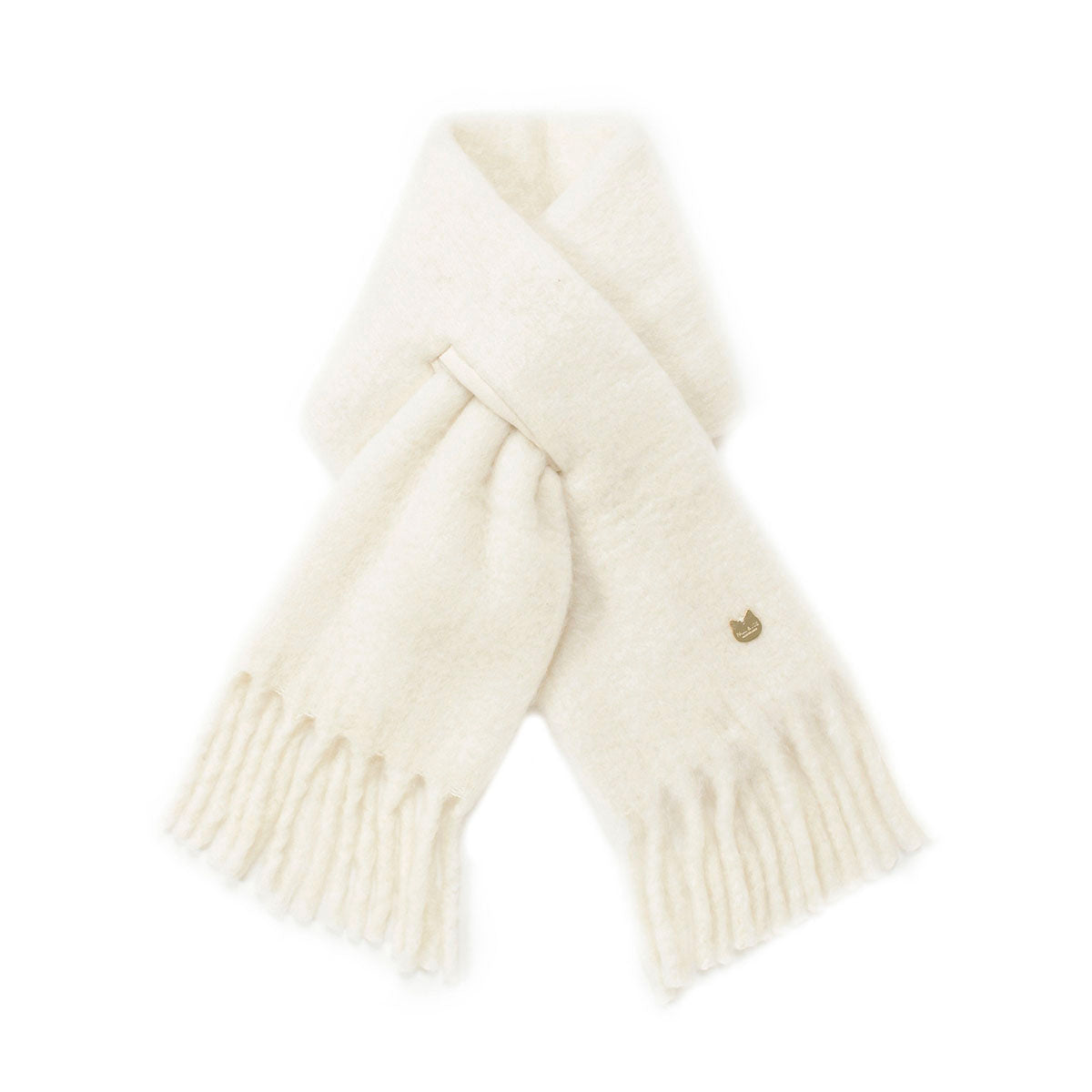 ウール混無地ボリュームマフラー オフホワイト｜ポール ＆ ジョー公式