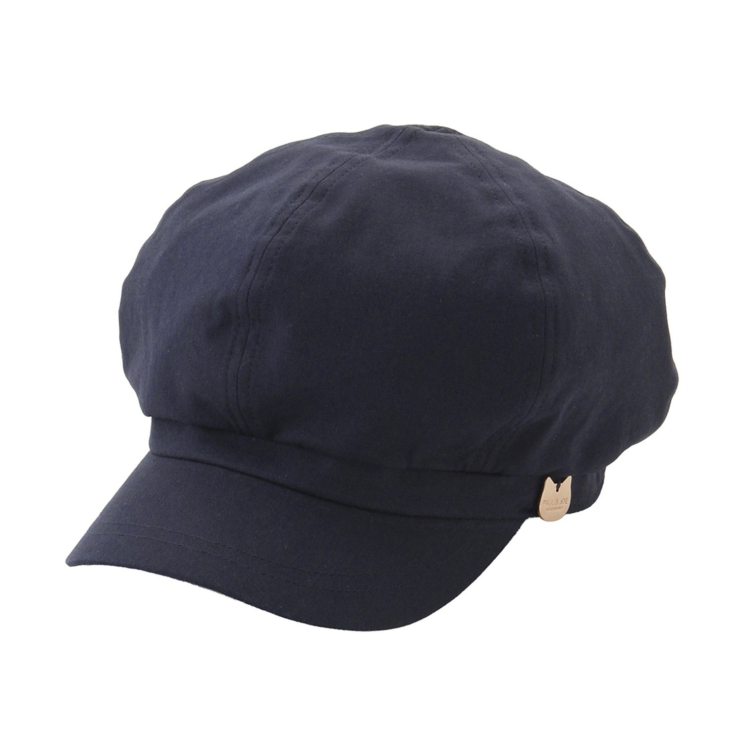 ロゴプレート　無地キャスケット　ディープブルー