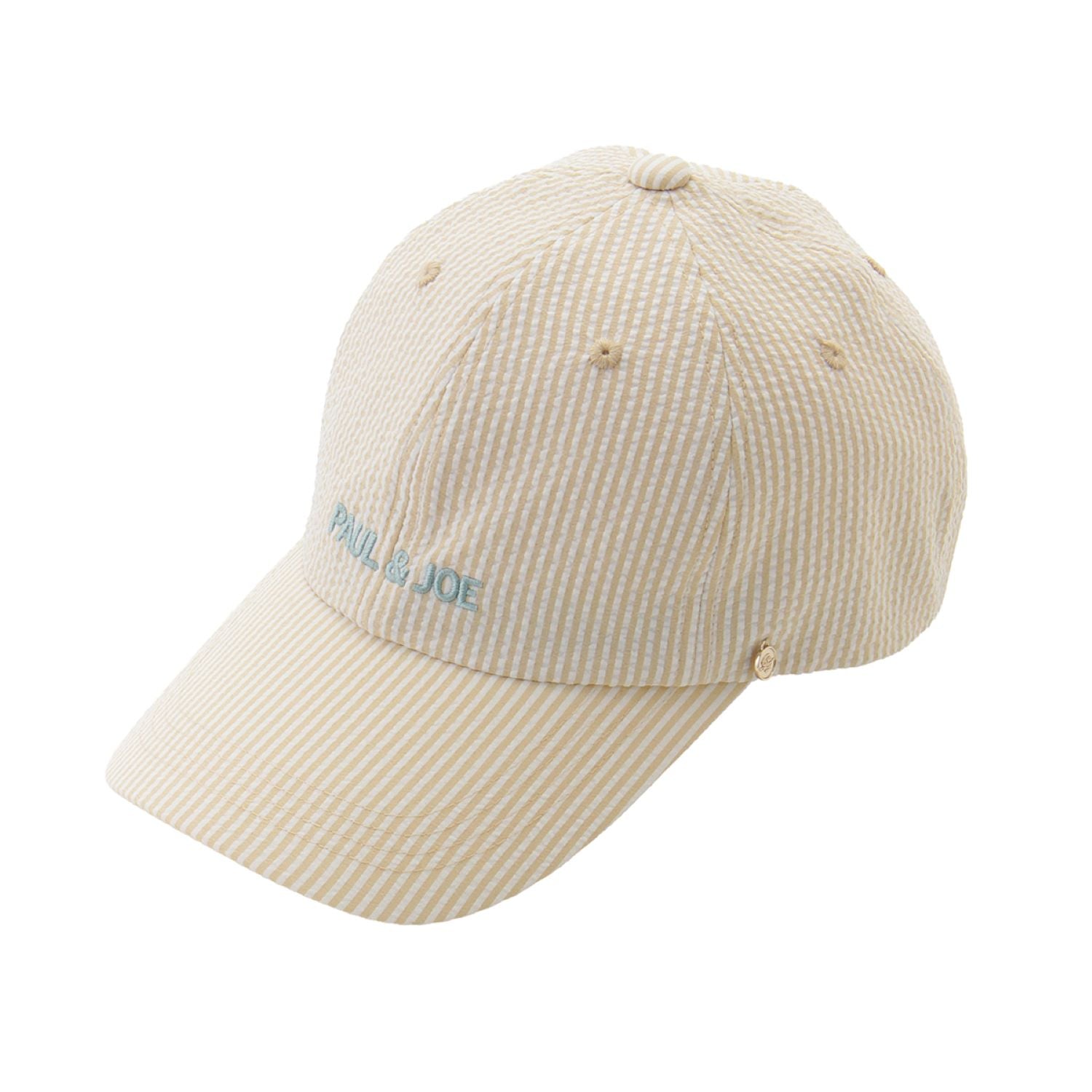 キャップ　ロゴ刺繍　ライトイエロー