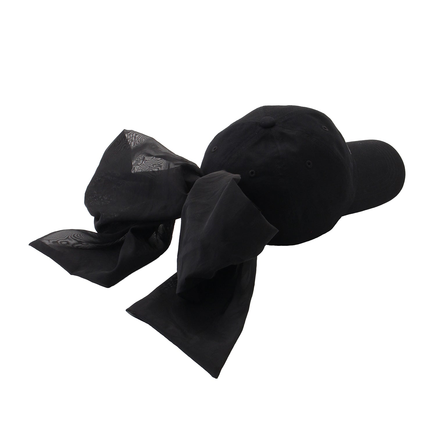 ビッグリボンキャップ　ブラック