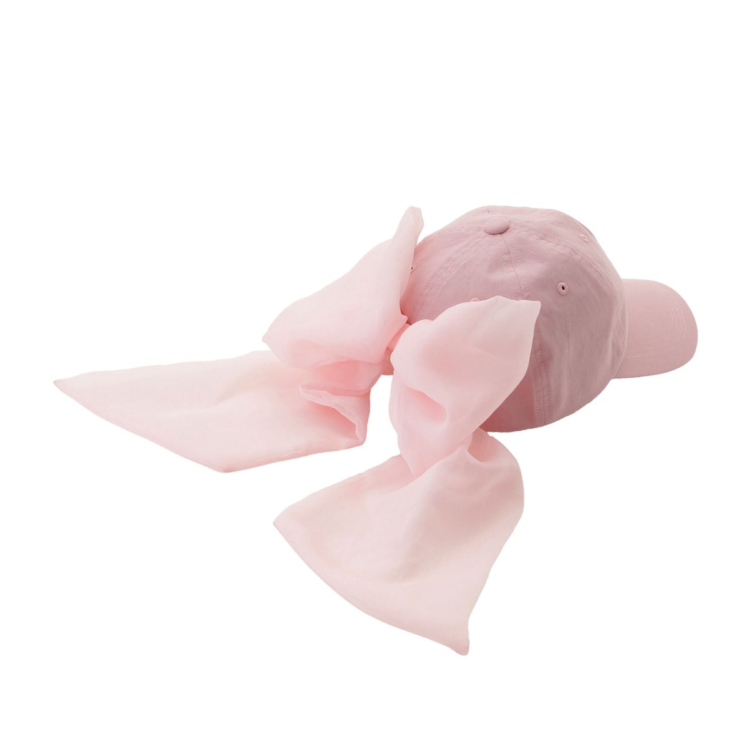 ビッグリボンキャップ　ペールピンク