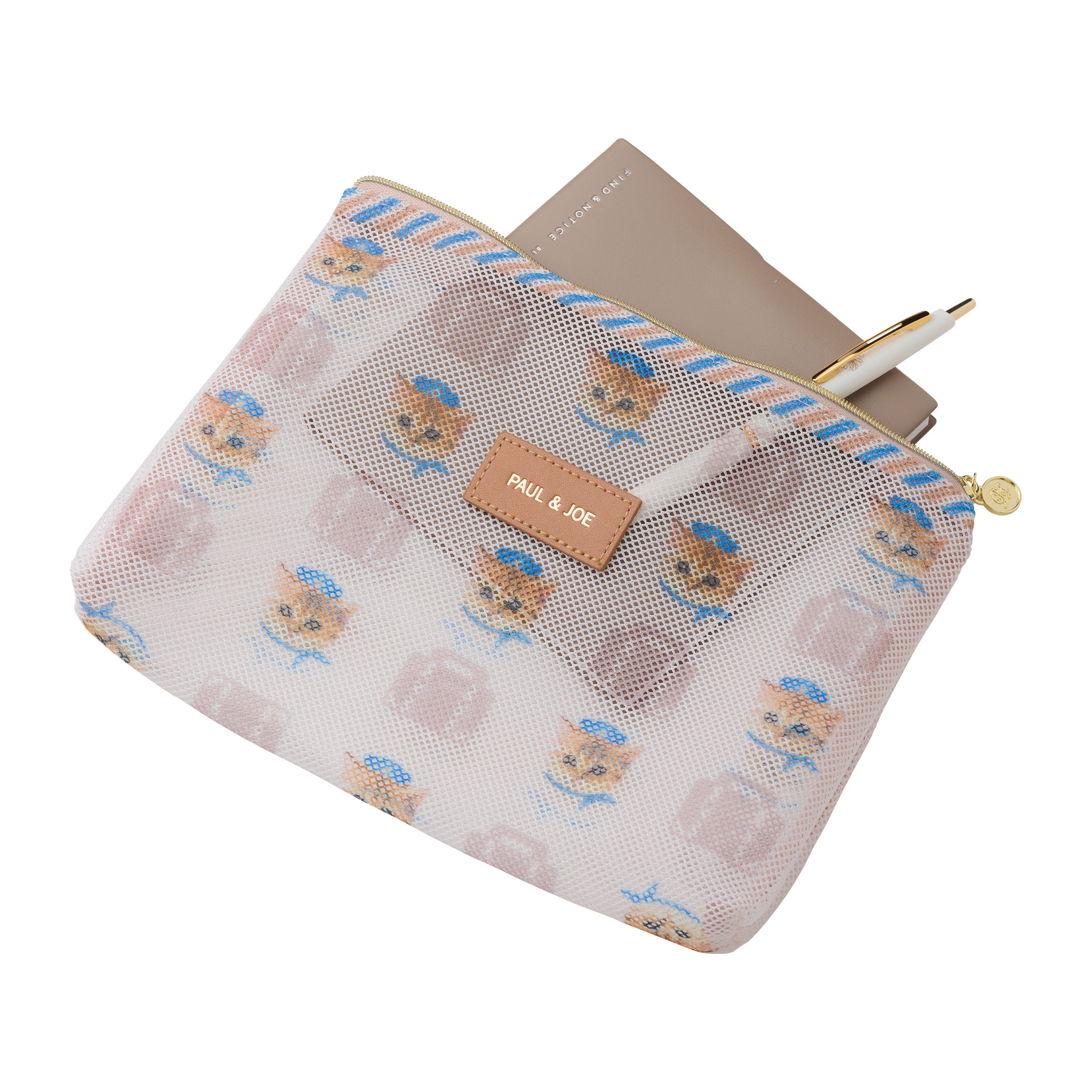 プリントメッシュフラットポーチ＜ヌネット・トラベル＞｜ポール