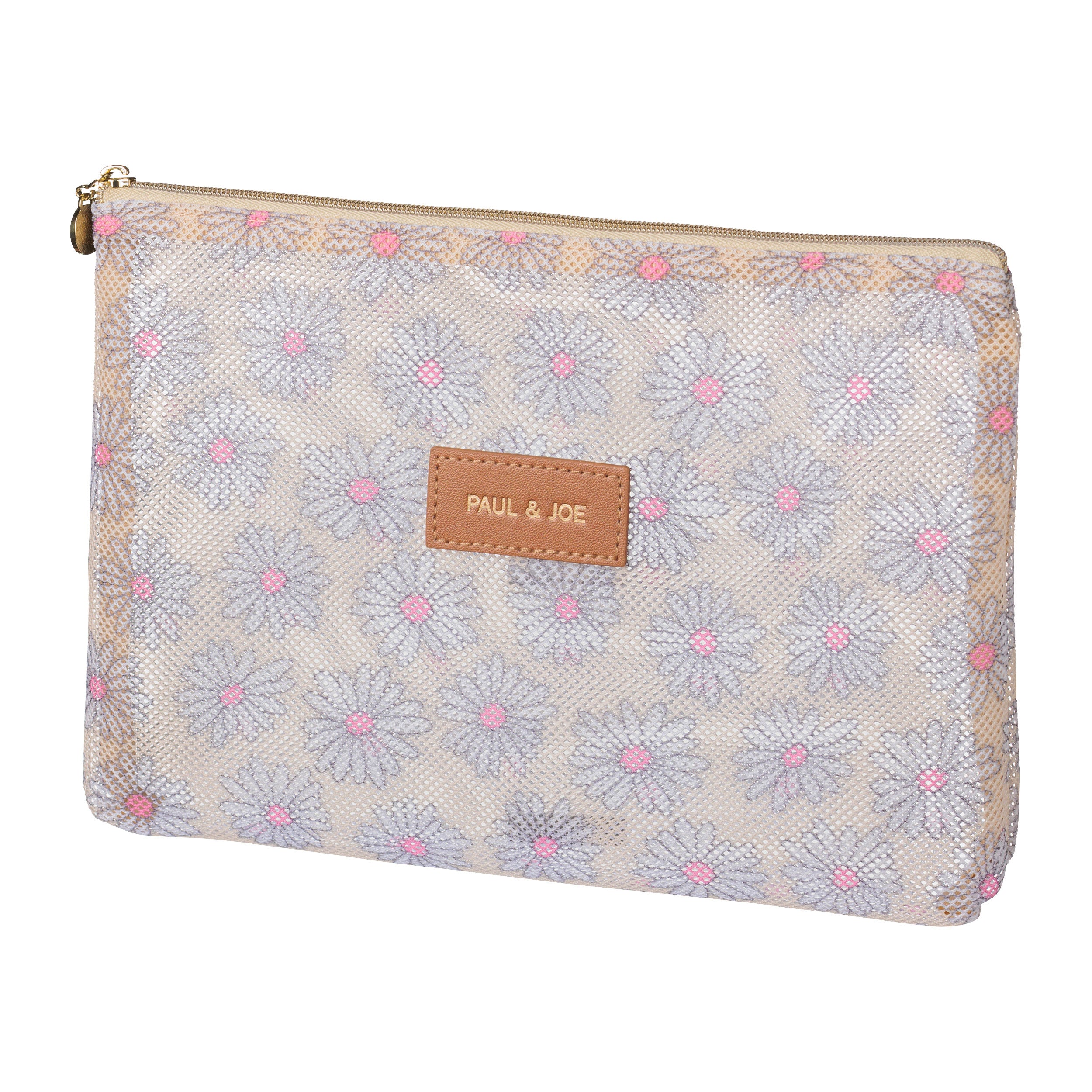 プリントメッシュフラットポーチ＜ラブリー・デイジー＞｜ポール