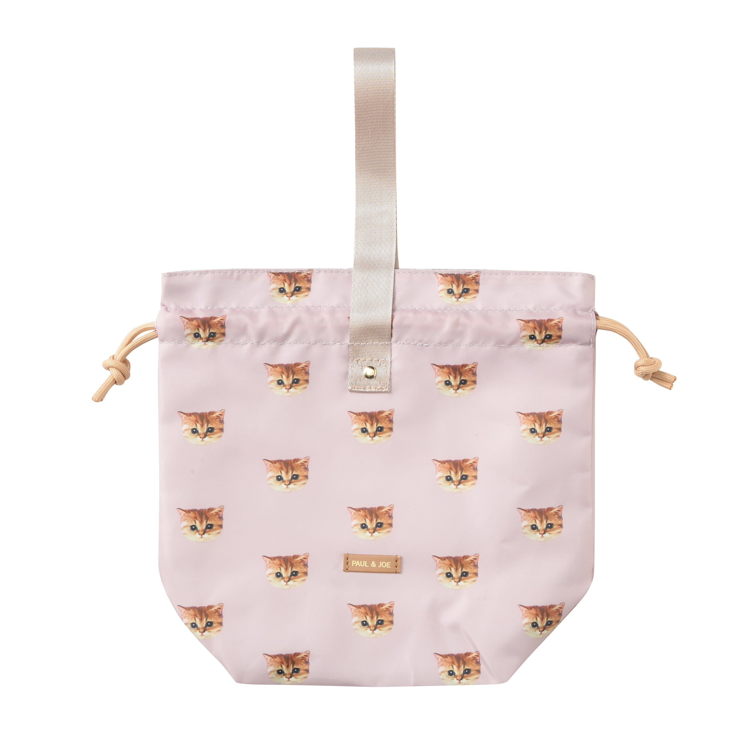 ランチ巾着バッグ ＜ヌネット・ピンクベージュ＞