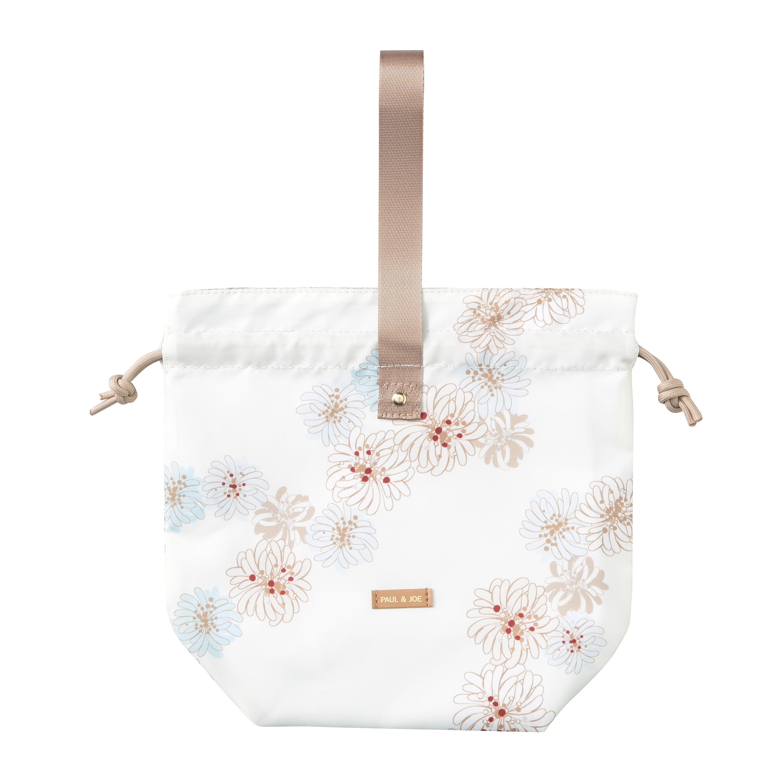 ランチ巾着バッグ ＜クリザンテーム・ホワイト＞