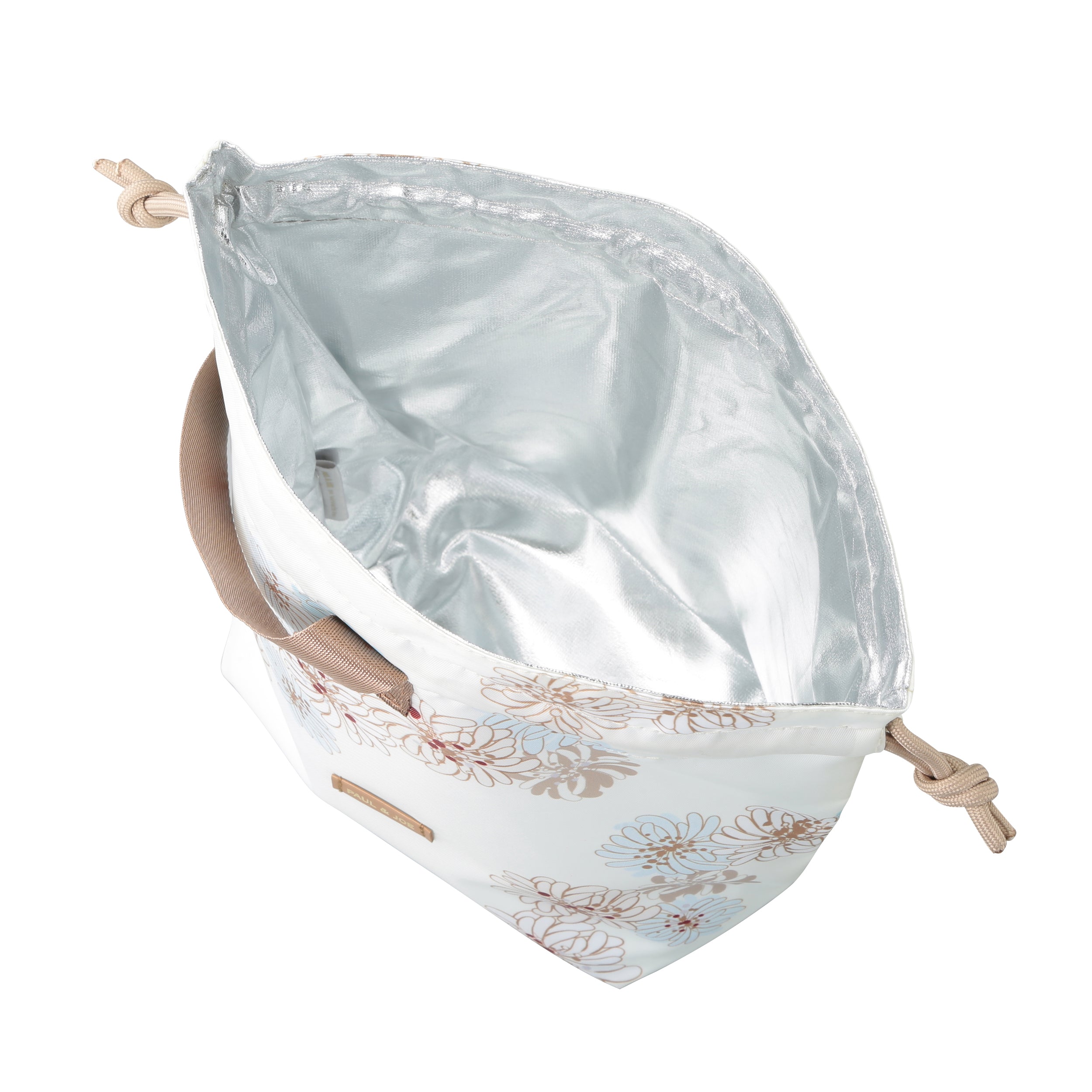 ランチ巾着バッグ ＜クリザンテーム・ホワイト＞