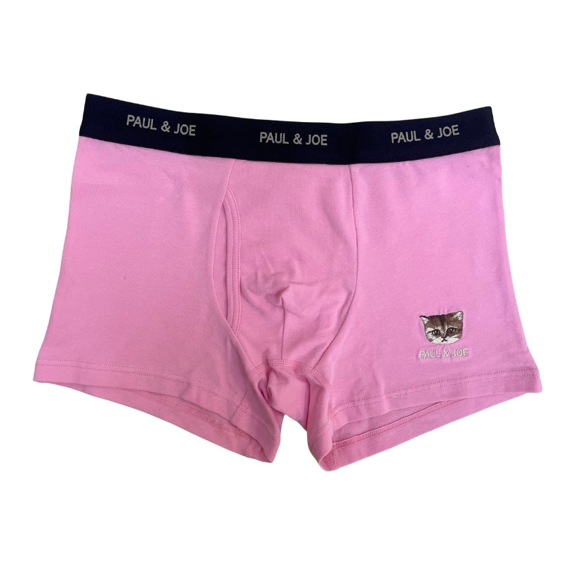 ヌネット刺繍柄　前開きボクサーパンツ（ピンク）