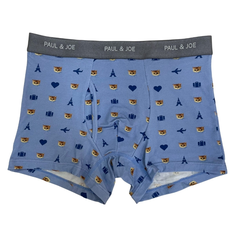 トラベルヌネット柄　前開きボクサーパンツ（サックス）