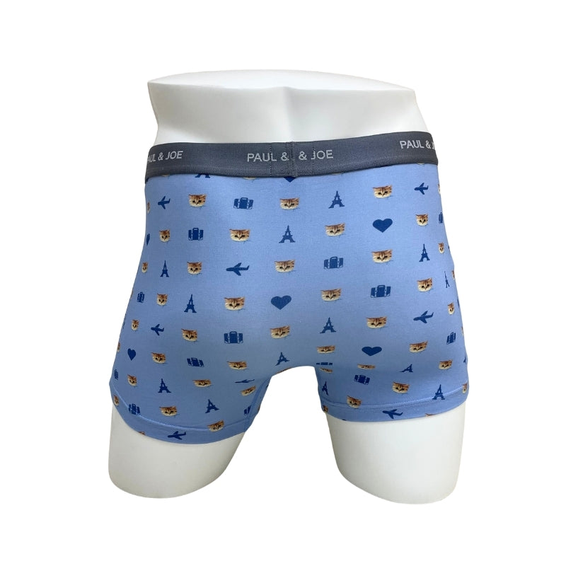 トラベルヌネット柄　前開きボクサーパンツ（サックス）