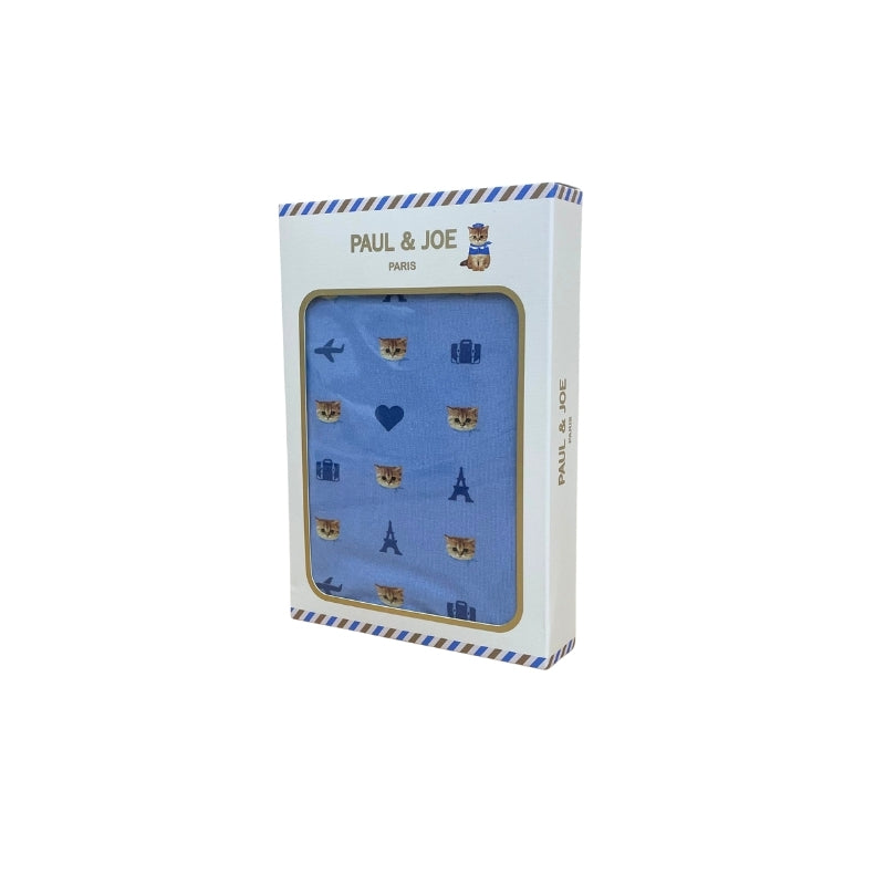 トラベルヌネット柄　前開きボクサーパンツ（サックス）