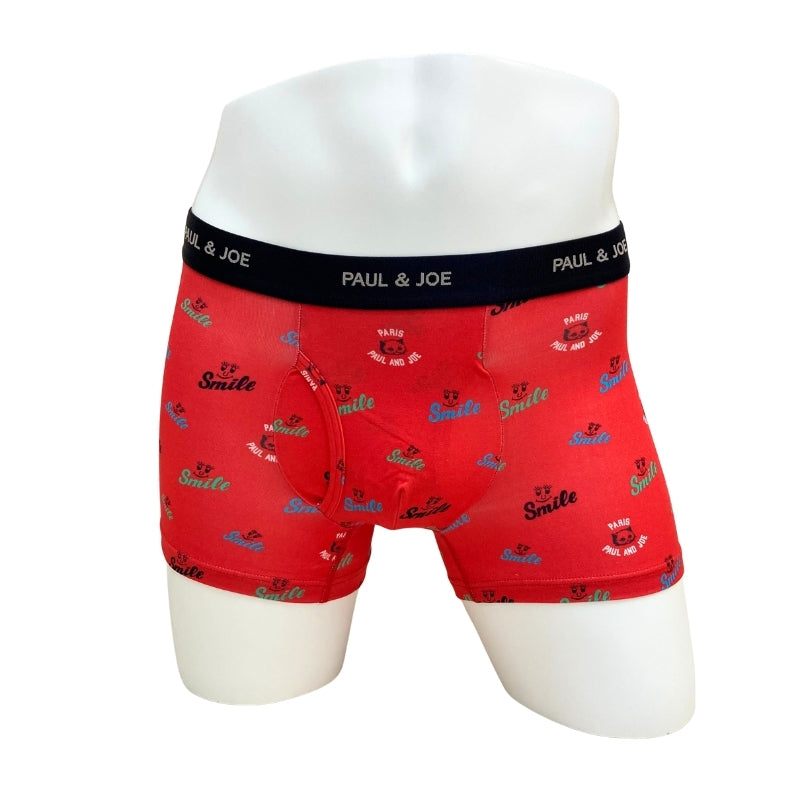 CUTEKITTY柄　前開きボクサーパンツ（レッド）