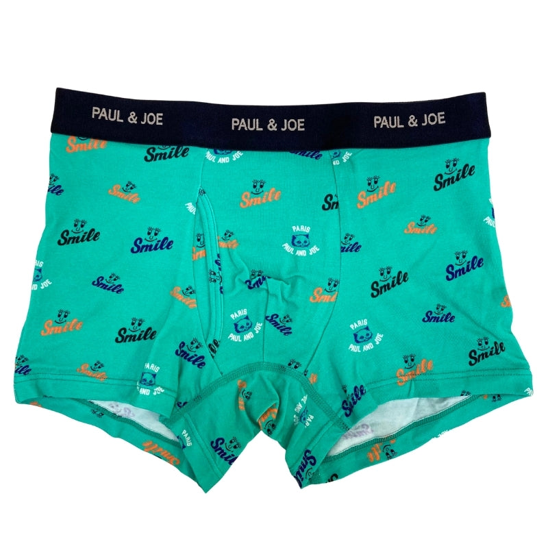 CUTEKITTY柄　前開きボクサーパンツ（グリーン）