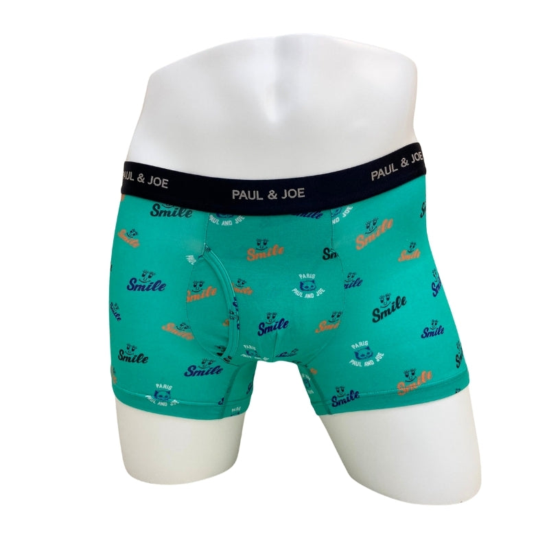 CUTEKITTY柄　前開きボクサーパンツ（グリーン）