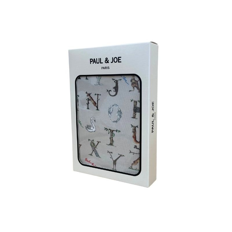 アルファベット動物柄　前開きボクサーパンツ（ベージュ）