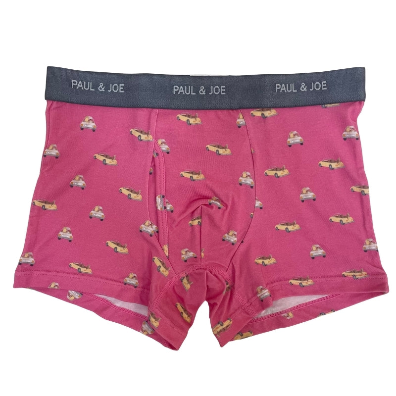 サーフィンヌネット柄　前開きボクサーパンツ（ピンク）