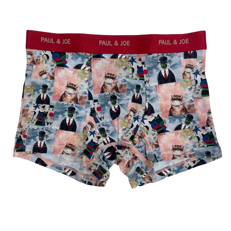 アート柄　前閉じボクサーパンツ（ピンク）