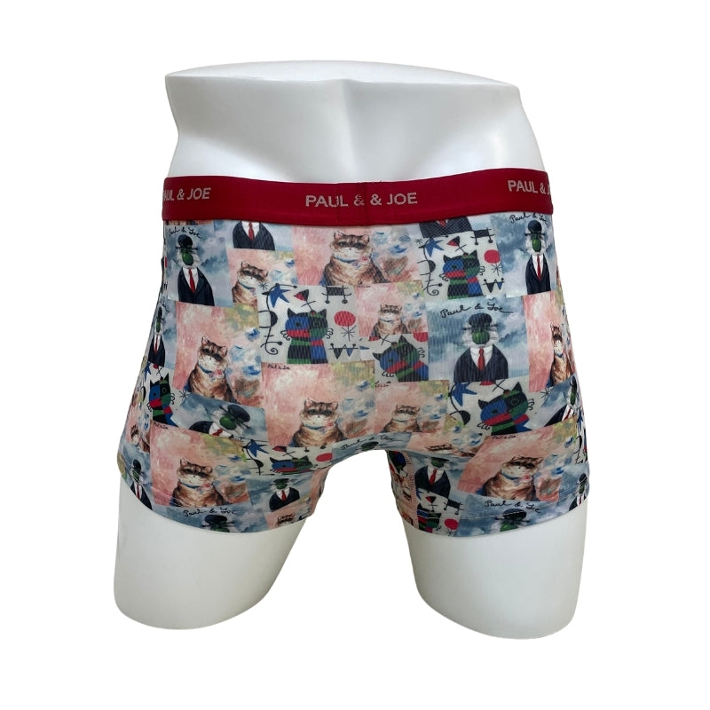 アート柄　前閉じボクサーパンツ（ピンク）