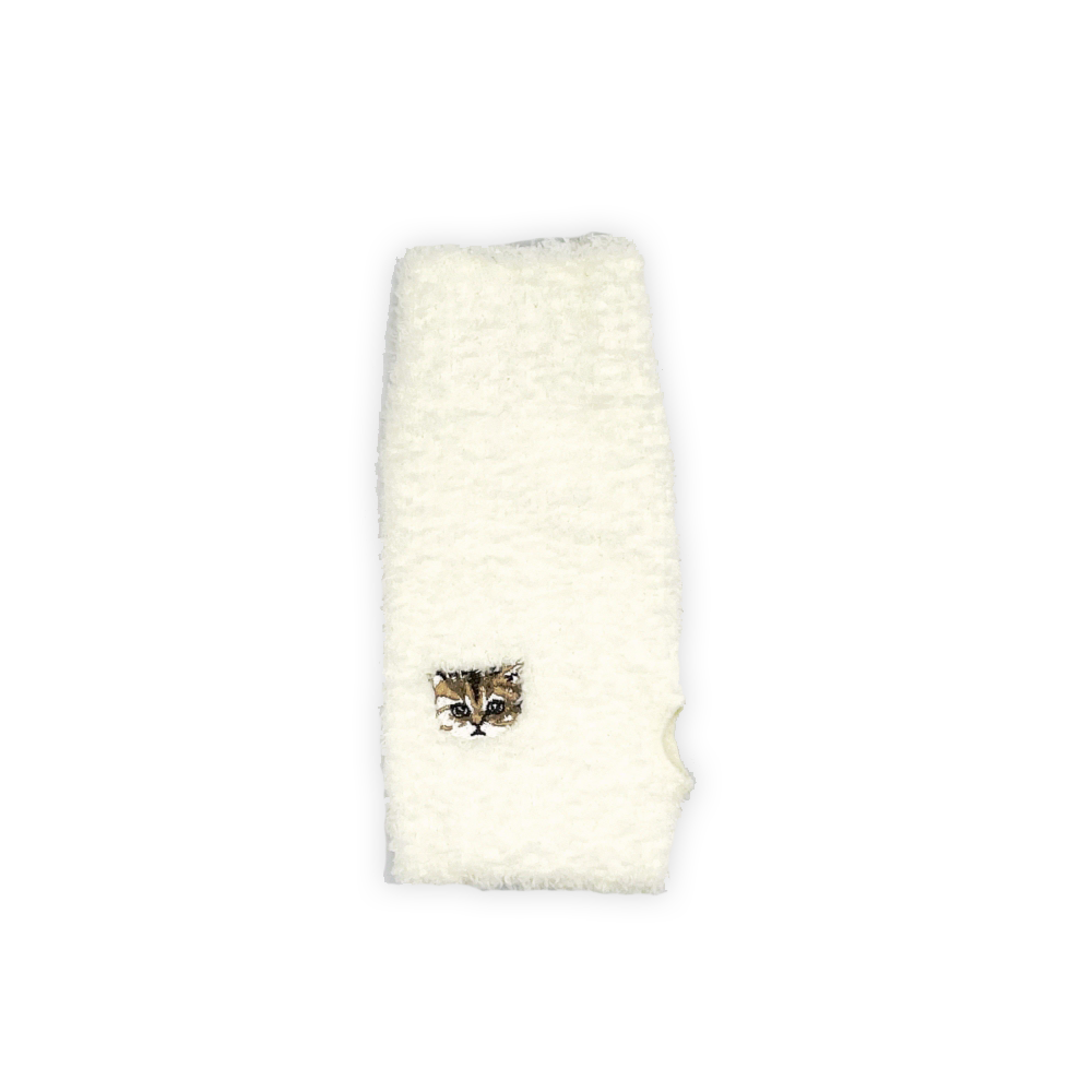 ヌネット刺繍マシュマロアームカバー（アイボリー）