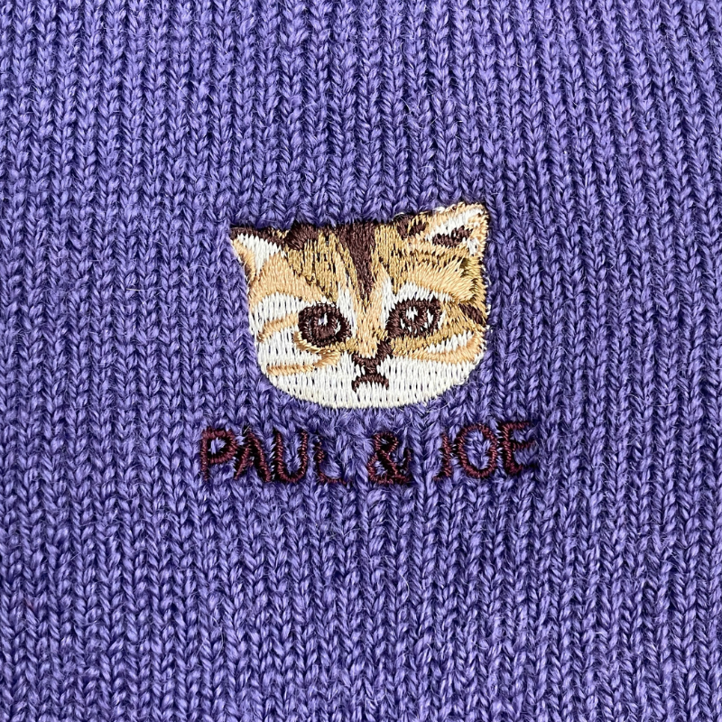 【レディース】トップフェザーヌネット刺繍　ルームソックス（パープル）