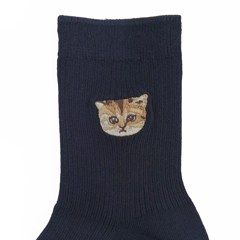 【レディース】ヌネットワンポイント刺繍　レディースソックス（ネイビー）