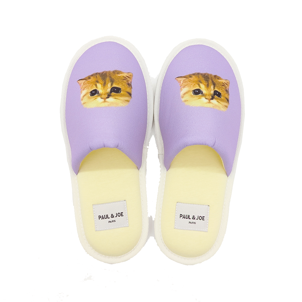 【レディース】ヌネットワンポイント 　ルームシューズ（ラベンダー）