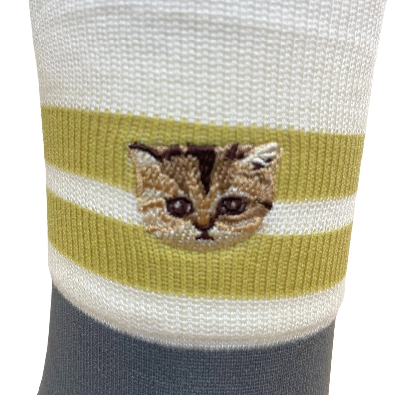 【レディース】シースルーヌネット刺繍 ソックス（アイボリー）