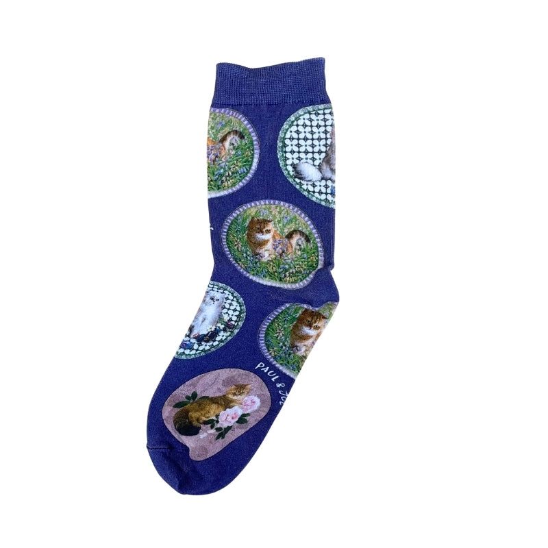 【レディース】ジプシー＆ヌネットサークルプリント柄 ソックス（パープル）