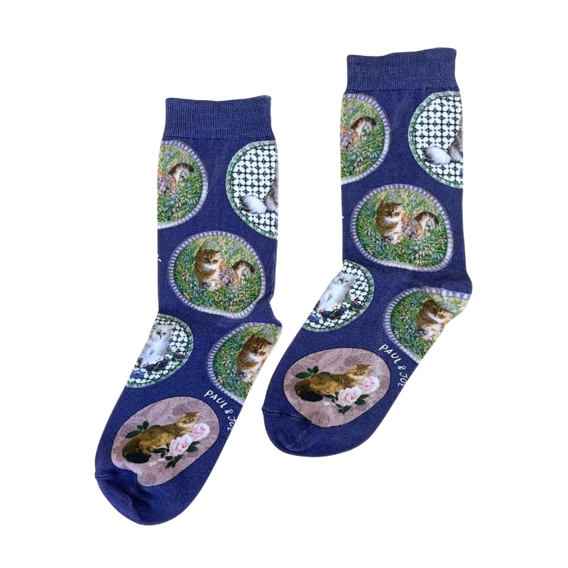 【レディース】ジプシー＆ヌネットサークルプリント柄 ソックス（パープル）