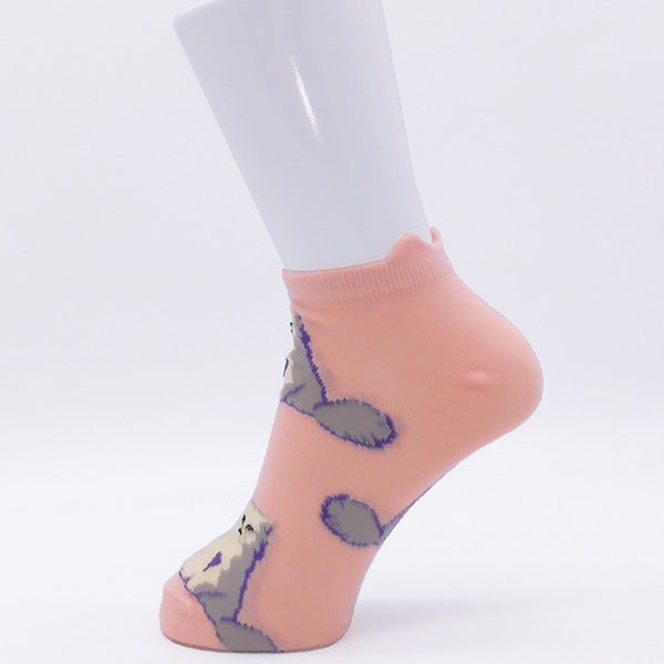 【レディース】ジプシー総柄　アンクル丈ソックス（ピンク）