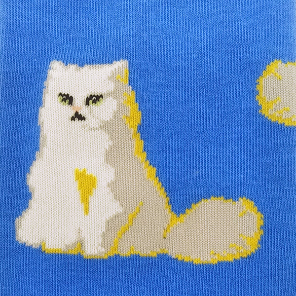 【レディース】ジプシー総柄　クルー丈ソックス（サックス）