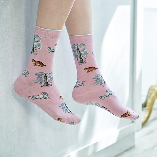 【レディース】Place Vendomプリントソックス