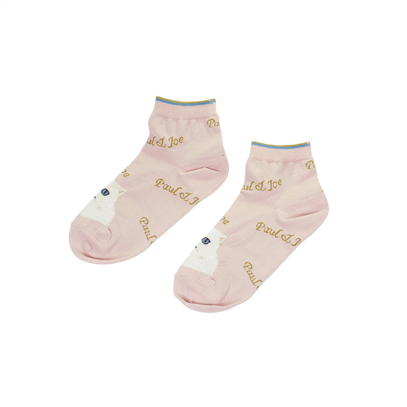 【レディース】ジプシーフロント柄 アンクル丈レディースソックス（ピンク）