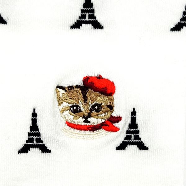 【メンズ】パリヌネットワンポイント刺繍　オフホワイト