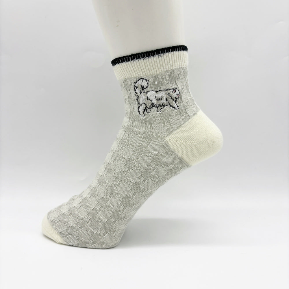 【メンズ】千鳥柄ジプシー刺繍　メンズソックス
