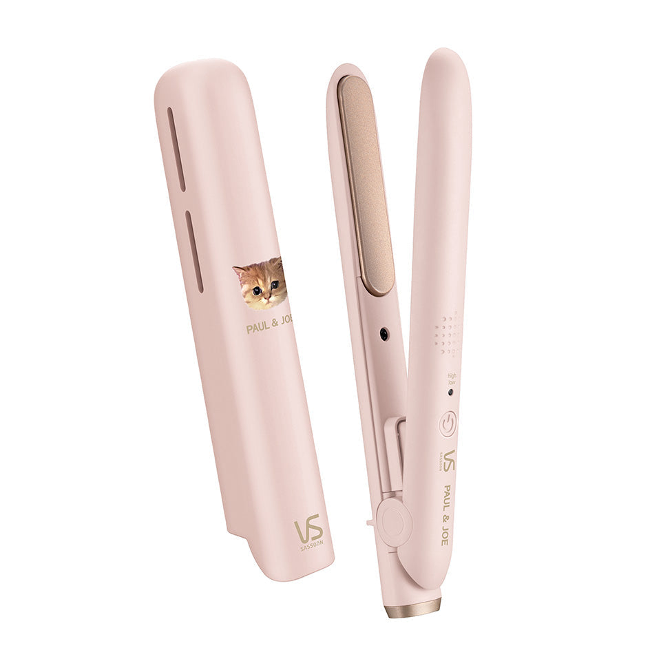モバイルストレートアイロン（給電式）ピンク