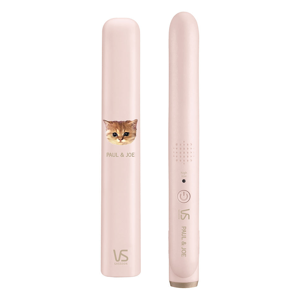 モバイルストレートアイロン（給電式）ピンク