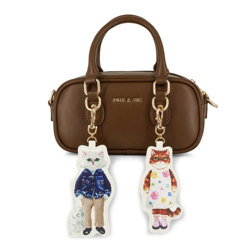 BAG WITH GIPSY&NOUNETTE CAHRM ミニボストンバッグ（ブラウン）