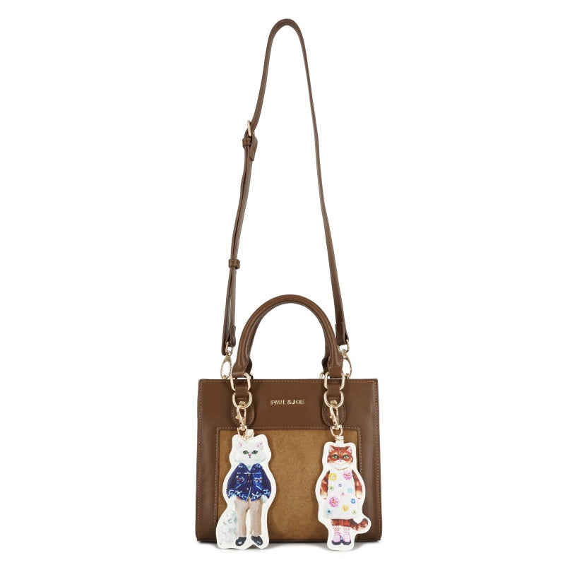 BAG WITH GIPSY&NOUNETTE CAHRM ハンドバッグ（ブラウン）