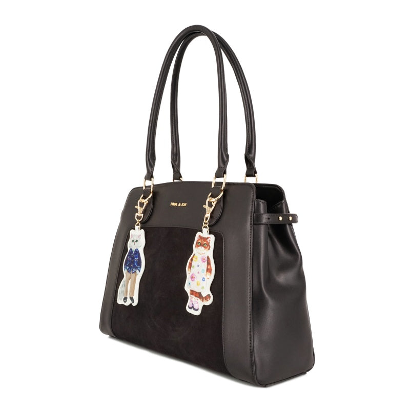 BAG WITH GIPSY&NOUNETTE CAHRM トートバッグ（ブラック）