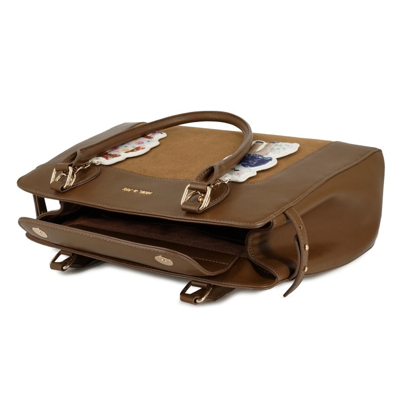 BAG WITH GIPSY&NOUNETTE CAHRM トートバッグ（ブラウン）