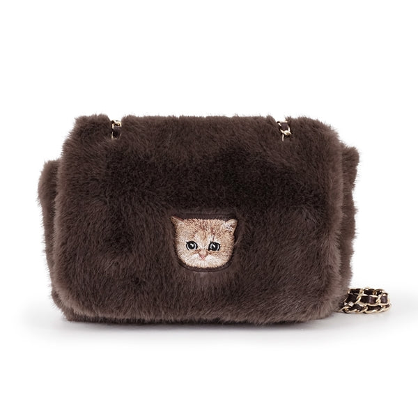 FUR NOUNETTE ミニショルダーバッグ ブラウン