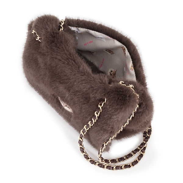 FUR NOUNETTE ミニショルダーバッグ ブラウン