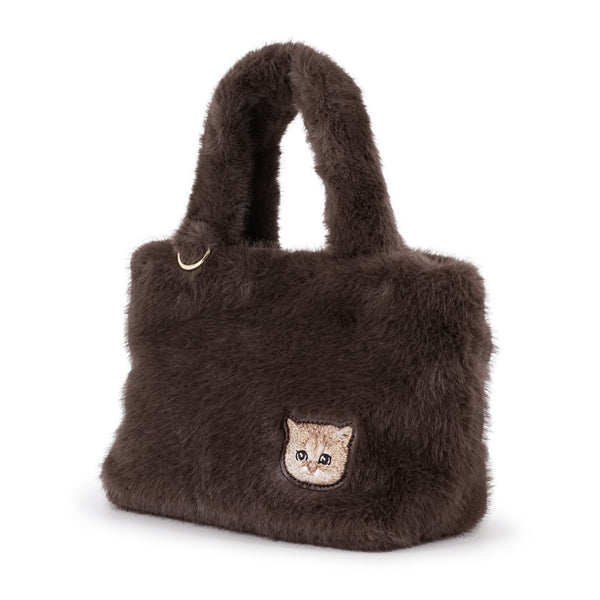 FUR NOUNETTE ミニトートバッグ ブラウン