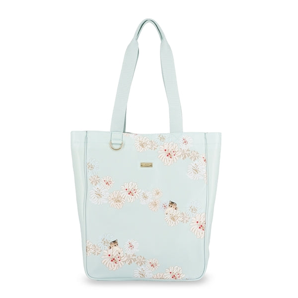 クリザンテーム＆ヌネット　縦長トートバッグ （ミント）