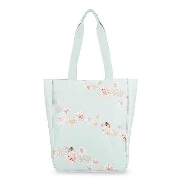 クリザンテーム＆ヌネット　縦長トートバッグ （ミント）