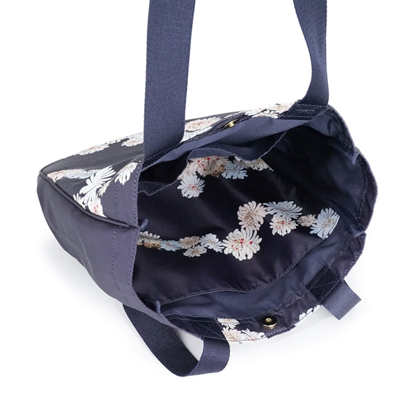 クリザンテーム＆ヌネット　縦長トートバッグ （ネイビー）