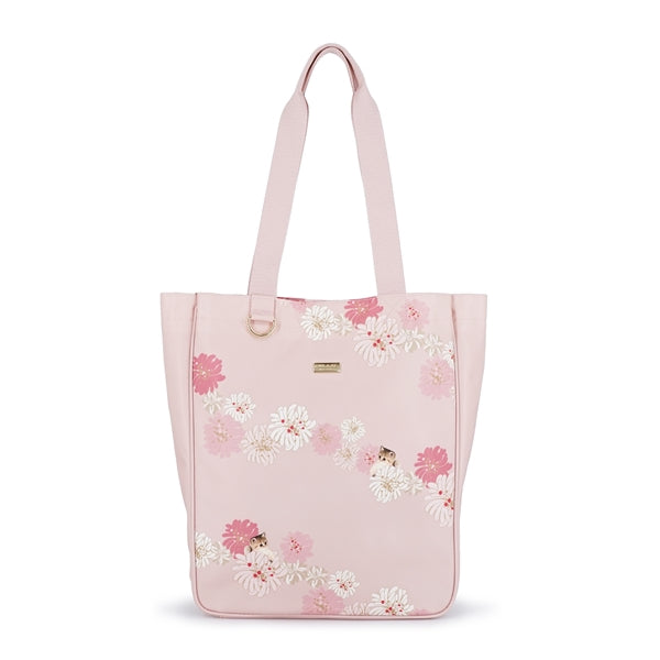 クリザンテーム＆ヌネット　縦長トートバッグ （ピンク）