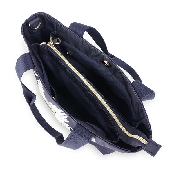 クリザンテーム＆ヌネットトートバッグ （ネイビー）