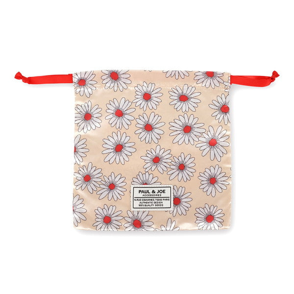 巾着付きビーズバッグ （レッド）